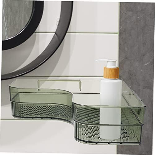 GLEAVI Green Wall-Mounted Bathroom Corner Shelf Storage Rack