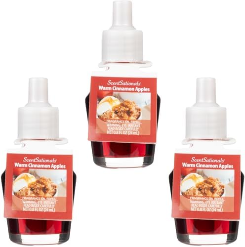 Scentsationals Fragrance Oil Refill 3-Pack - Warm Cinnamon Apple