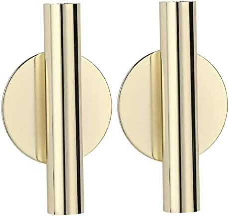 Golden Wall Vase 2Pcs Metal Holder with Dried Flower Display
