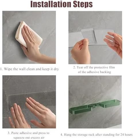 Wall-Mounted Storage Rack for Bathroom and Kitchen