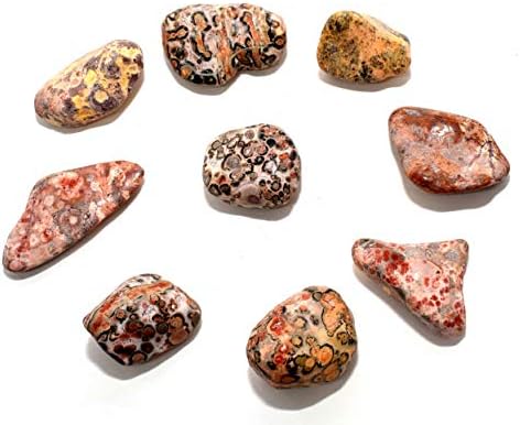 30PCS Leopardite Jasper Stones Natural Polished Indoor Fountain Decor