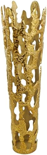 Deco 79 Gold Aluminum Decorative Vase