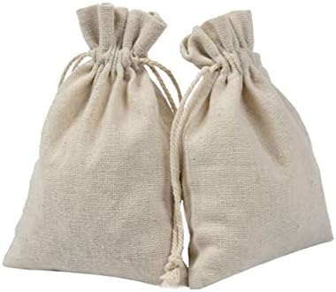 4pcs Cotton Drawstring Lavender Sachets Bags for Storage Tea Travel