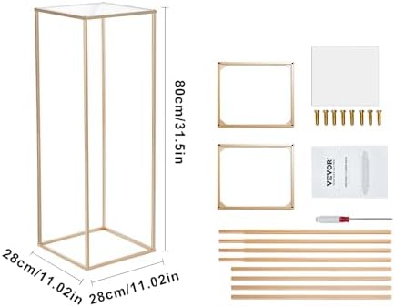 VEVOR 2PCS 315 Inch Gold Wedding Flower Stand