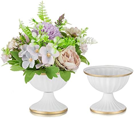 Sziqiqi Mini White Flower Vase for Centerpieces Decorations