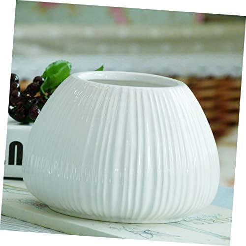 Balacoo White Ceramic Vase 1PC Small Flower Pot Decorative Container
