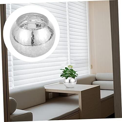 Happyyami European Style Silver Round Vase for Home Decor