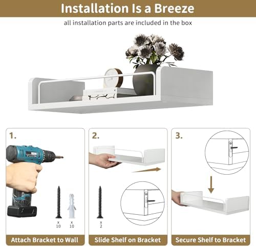 Leadpro Floating Shelves Set of 3 for Wall