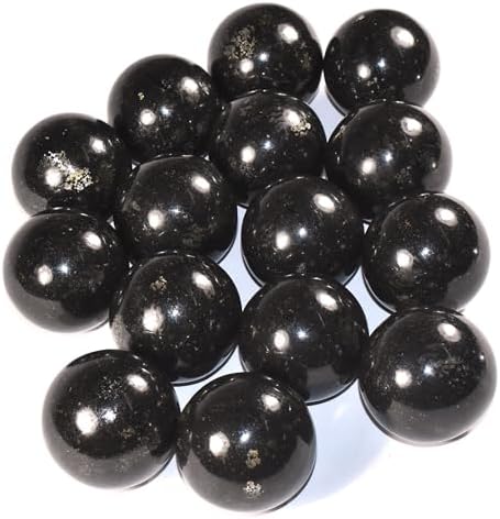 49mm Black Nuumite Carved Sphere with Stand