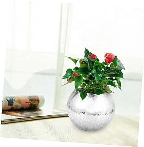 Glass Bubble Bowl Silver Vase For Centerpieces
