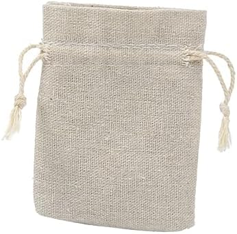 4pcs Cotton Drawstring Lavender Sachets Bags for Storage Tea Travel