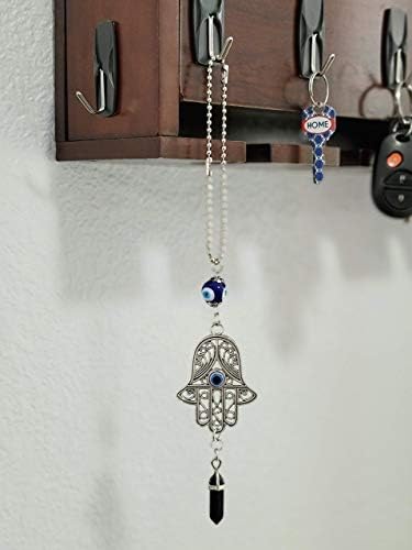 LUCKBOOSTIUM Hamsa Protection Amulet - Evil Eye Car Hanging Ornament