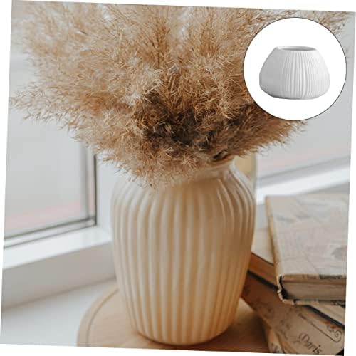YARNOW Vertical Striped Ceramic Flower Vase for Home Decor