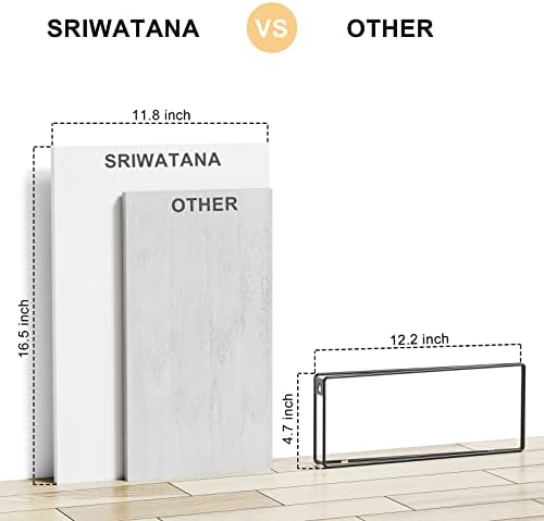 SRIWATANA Wide Floating Wall Shelves Set of 2