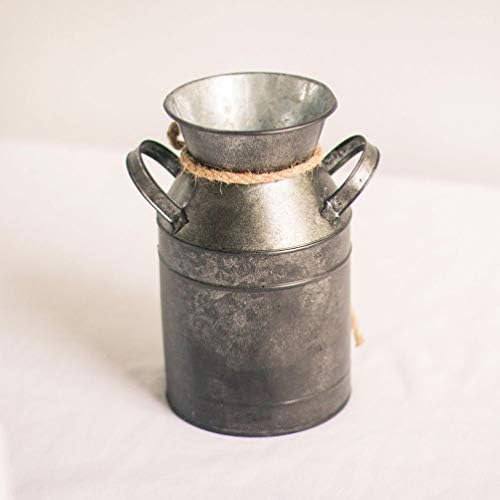 Happyyami Rustic Iron Jug Vase for Home Decor