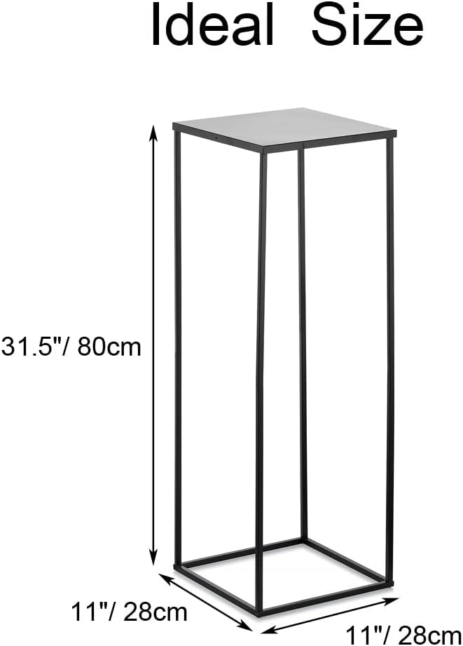 Inweder Black Plant Stand for Wedding Centerpieces 2 PCS