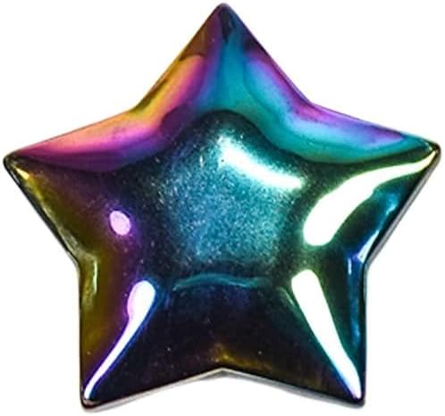 HQRP 28mm Rainbow Hematite Star Crystal Palm Stone - 1PC