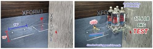 Square Floating Shelf Clear Acrylic Customizable 12x12