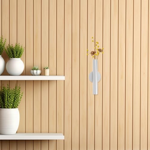 PRETYZOOM Wall Mounted Flower Vase Metal Holder for Decor