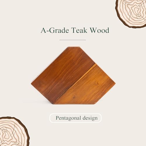 2 Pcs Floating Corner Shelves in Natural Teak