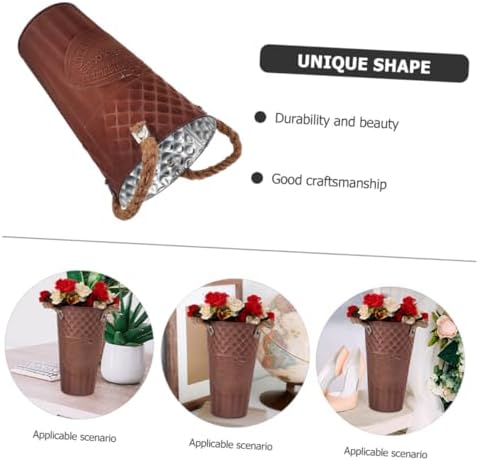 SUPVOX Retro Flower Vase Metal Pitcher for Decor