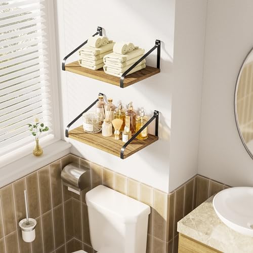 Love-KANKEI Floating Shelves Set of 2 Carbonized Black