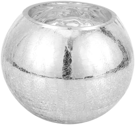 Happyyami European Style Silver Round Vase for Home Decor