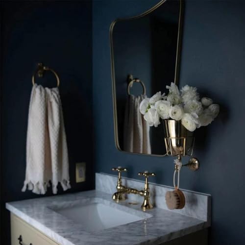 Vintage Wall Mounted Brass Vase with Hook