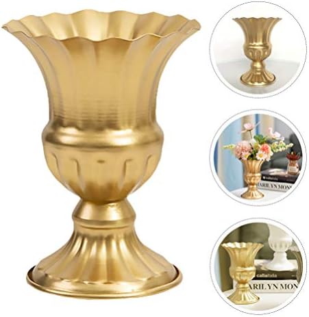 BESTOYARD Vintage Golden Wrought Iron Flowerpot