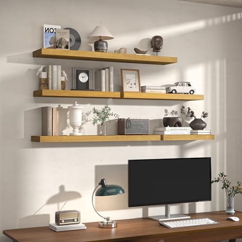 Axeman Burnt Oak Floating Shelves Set of 2