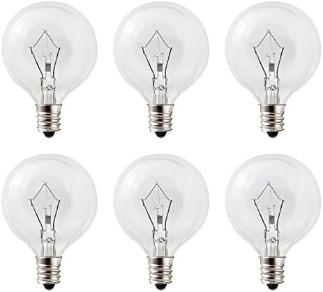 SalPhines Wax Warmer Bulbs 6 Pack G50 25W E12 Base