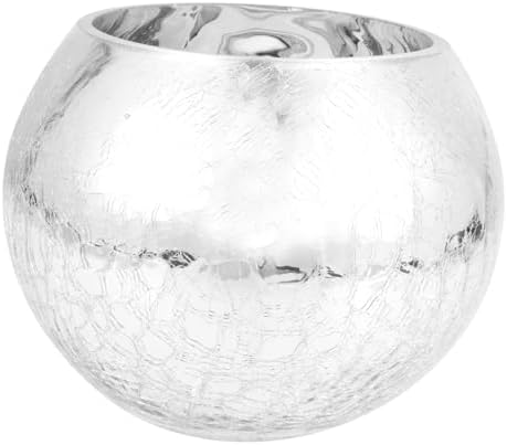 Glass Bubble Bowl Silver Vase For Centerpieces