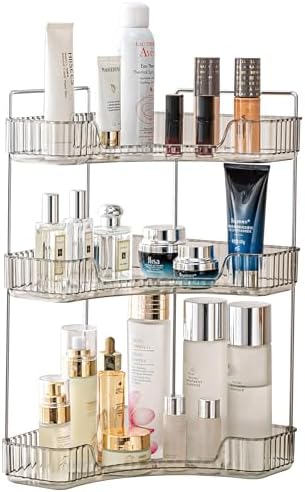 YCIADONE Smoky Gray Corner Shelf Organizer