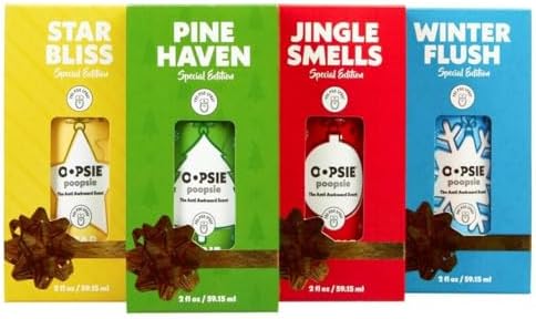 Oopsie Poopsie Holiday Scent Pre-Poo Toilet Spray 2 Oz 4-Pack