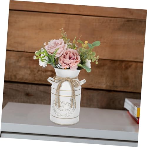 YARNOW Galvanized Iron Pitcher Vase for Decor