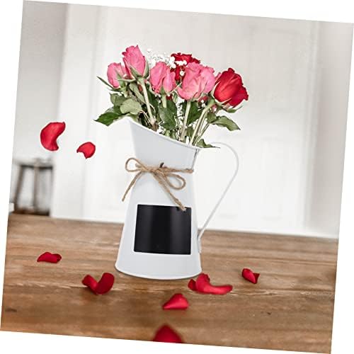 Rustic Metal Flower Bucket Farmhouse Style Plant Pot
