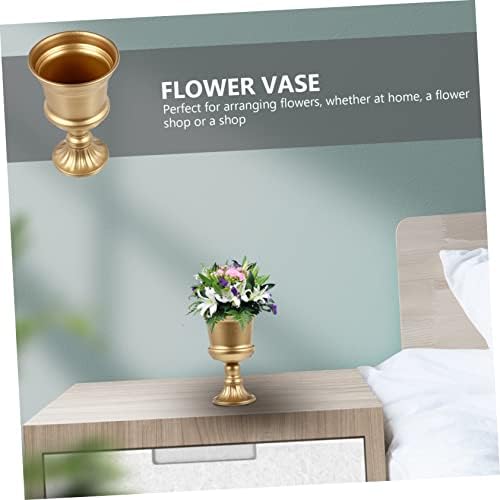 Metal Flower Vase for Tabletop and Home Decor