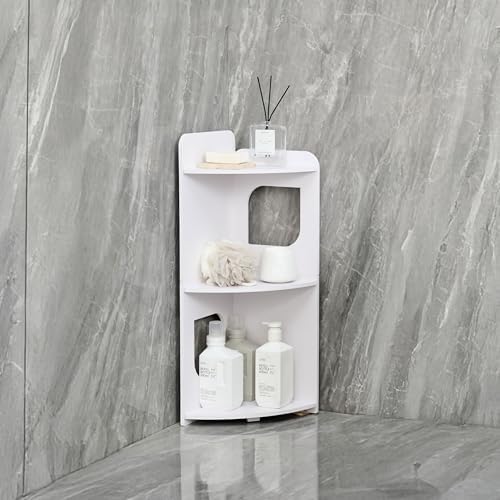 Small Corner Shelf with Waterproof Design and Multipurpose Use White