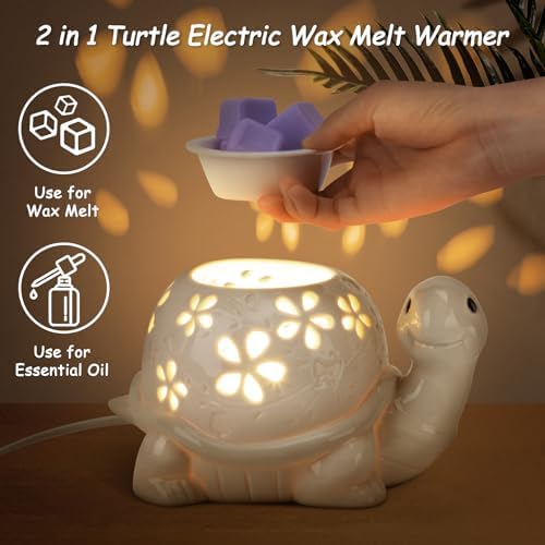 LESES Electric Wax Melter Turtle Warmer with 2 Bulbs