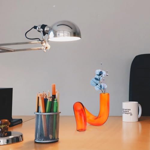 Amosfun Glass Vase for Modern Home Decor