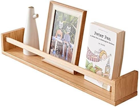 Oak Floating Shelves 24 Inch Wall Mounted Bookshelf