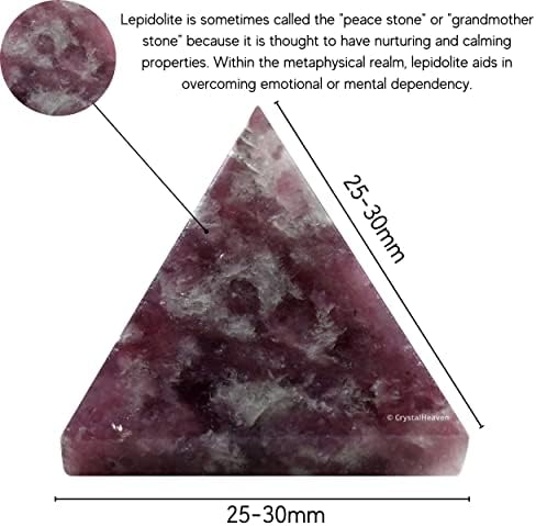 Lepidolite Pyramid 1 Inch Crystal for Energy Healing