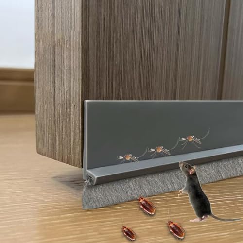 DINGLIAN 2 Door Sweep Brush Grey 2 x 39