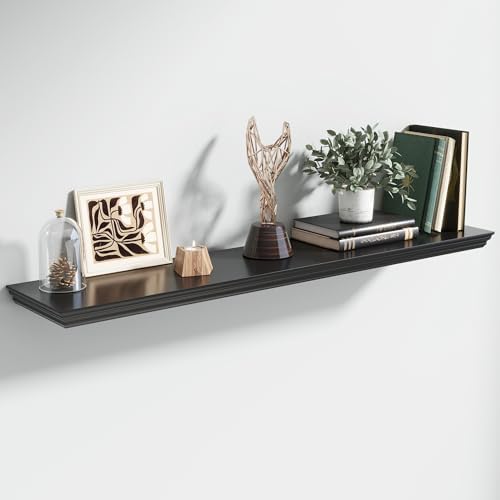 Venusmiles Floating Shelf 48 Inch Black Wall Mount