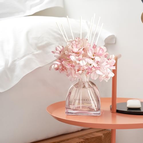 COCORRINA Cherry Blossom Reed Diffuser Set 85 Oz 8 Sticks