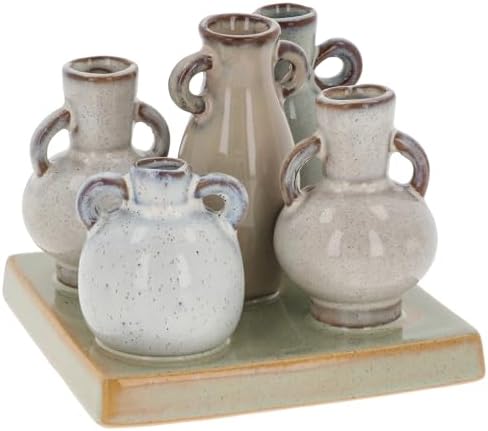 Petite Pottery Pastel Tones Mini Vases Collection Square