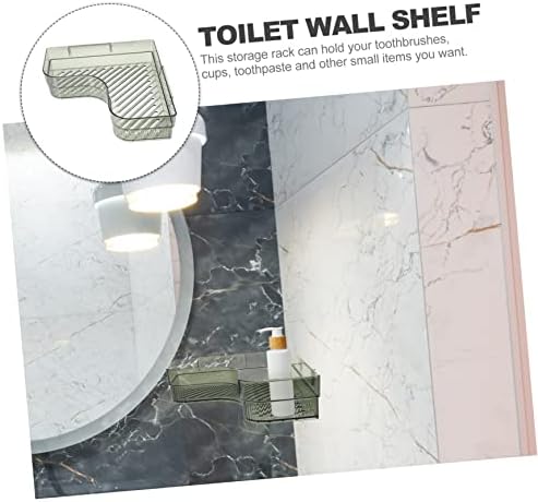 Bathroom Wall Rack with Drainage Green Corner Shelf