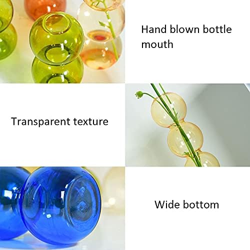 WAYUTO Clear Glass Bubble Vase Modern Home Decor