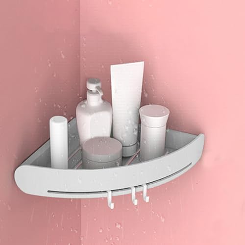 Corner Wall Shower Shelf Space-Saving Bathroom Storage Shelf