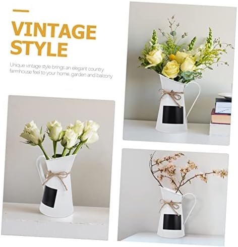 Rustic Metal Flower Bucket Farmhouse Style Plant Pot